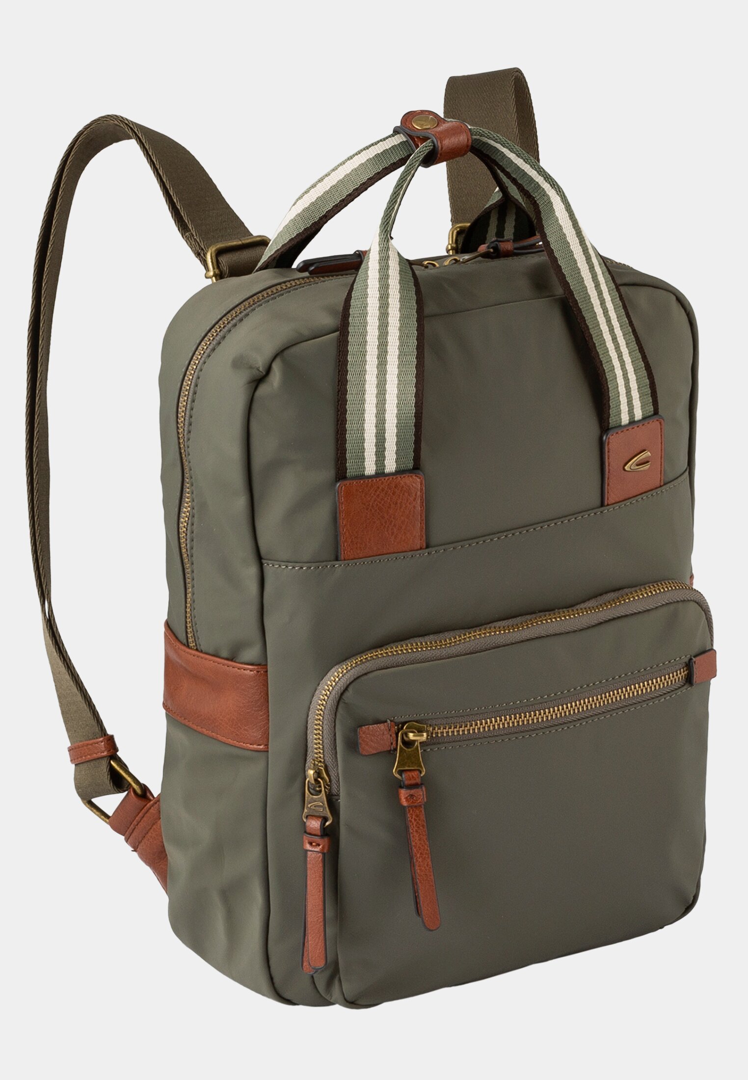 Camel Active Backpack with imitation leather trim