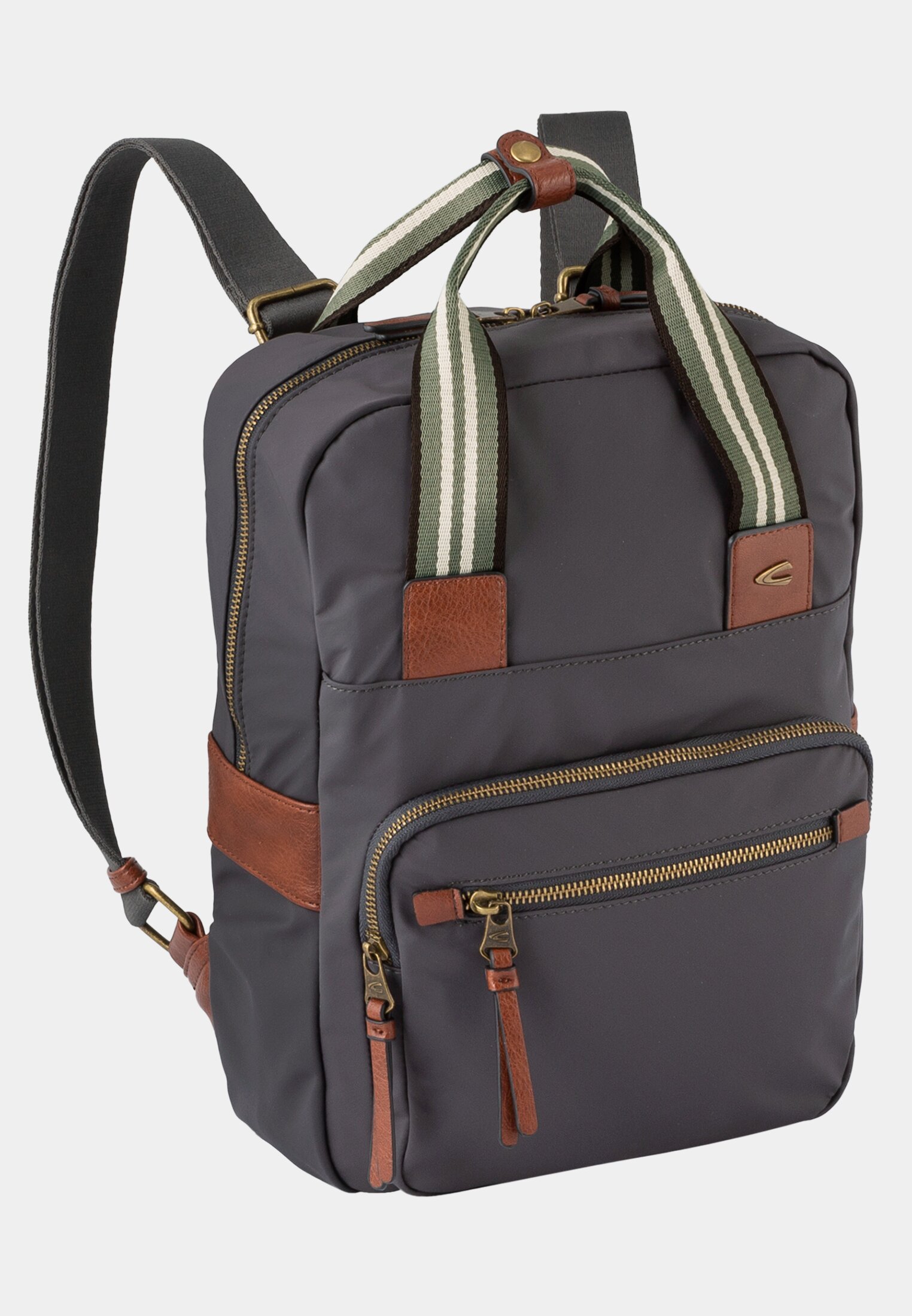 Camel Active Backpack with imitation leather trim