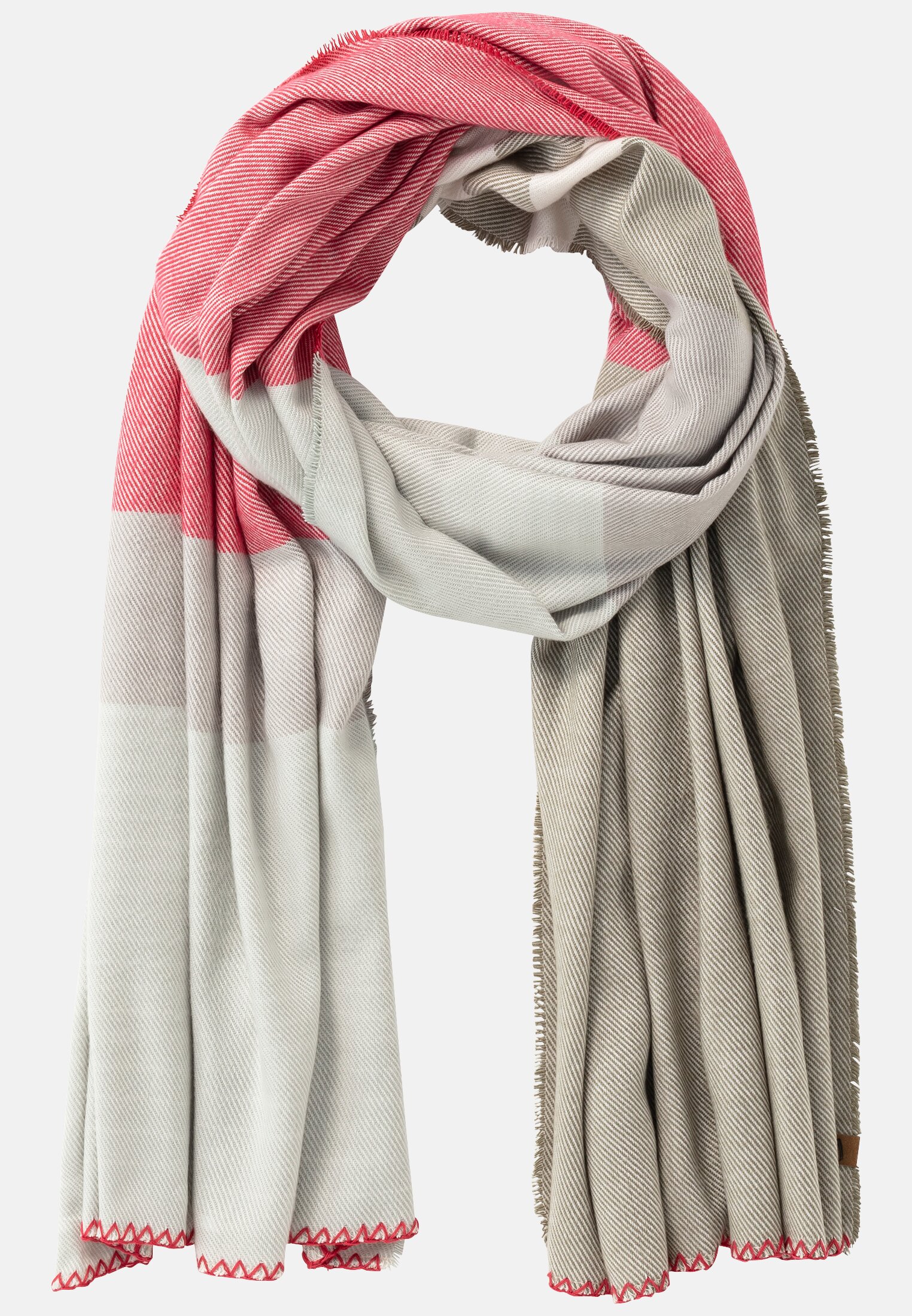 Camel Active Woven scarf with fine stripe pattern
