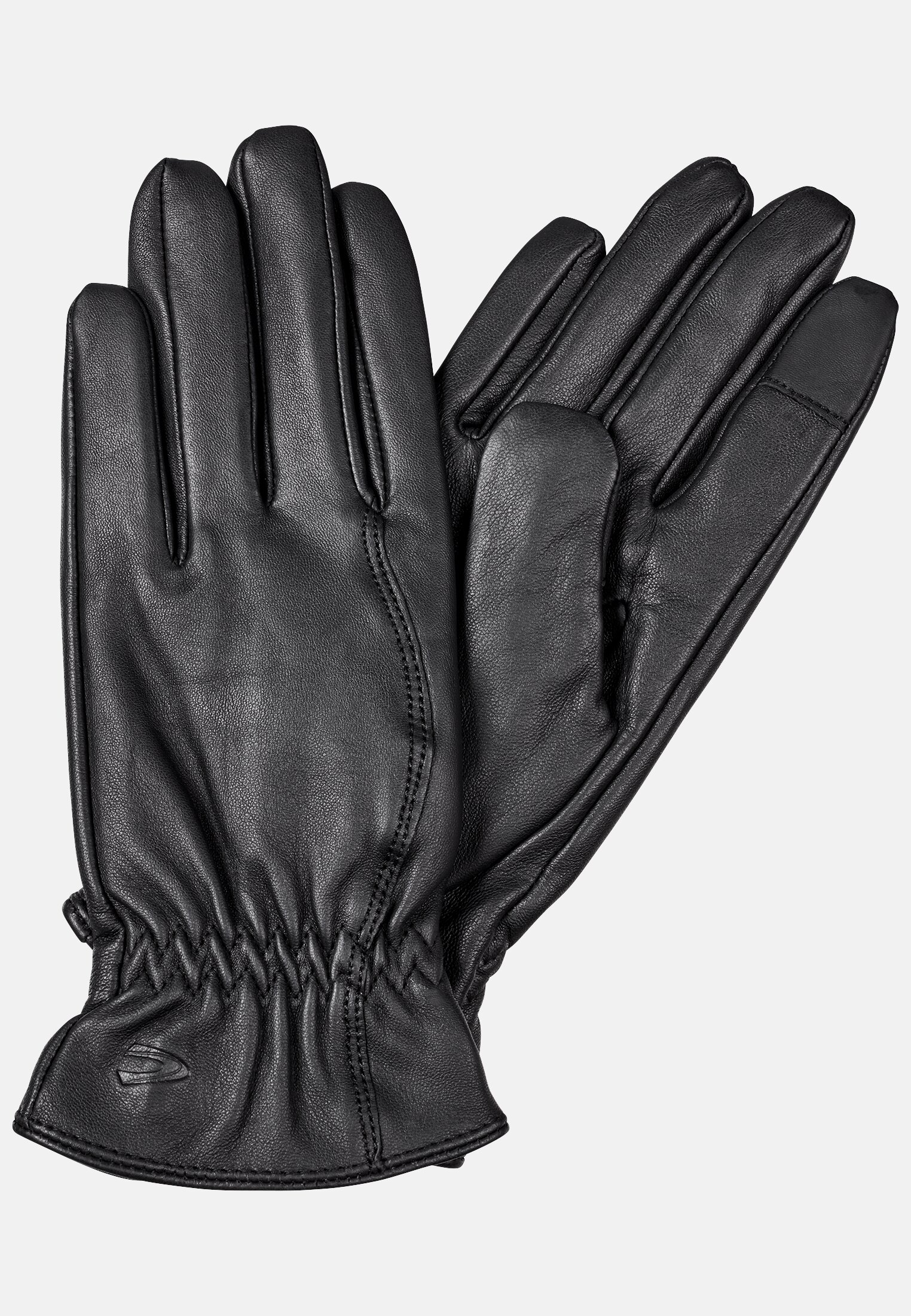 Camel Active Leather gloves with light knitted lining