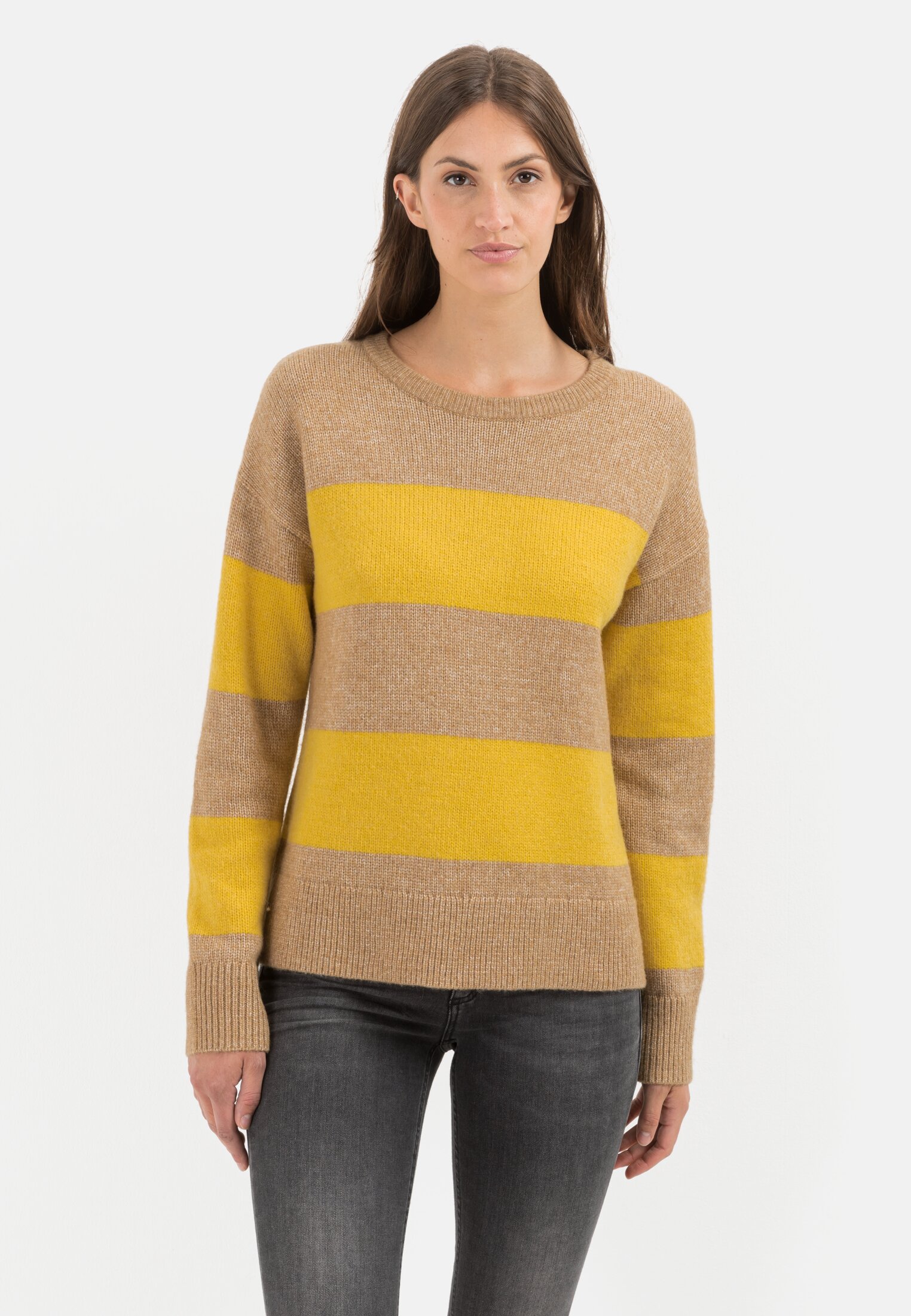 Camel Active Knitted jumper with round neck collar