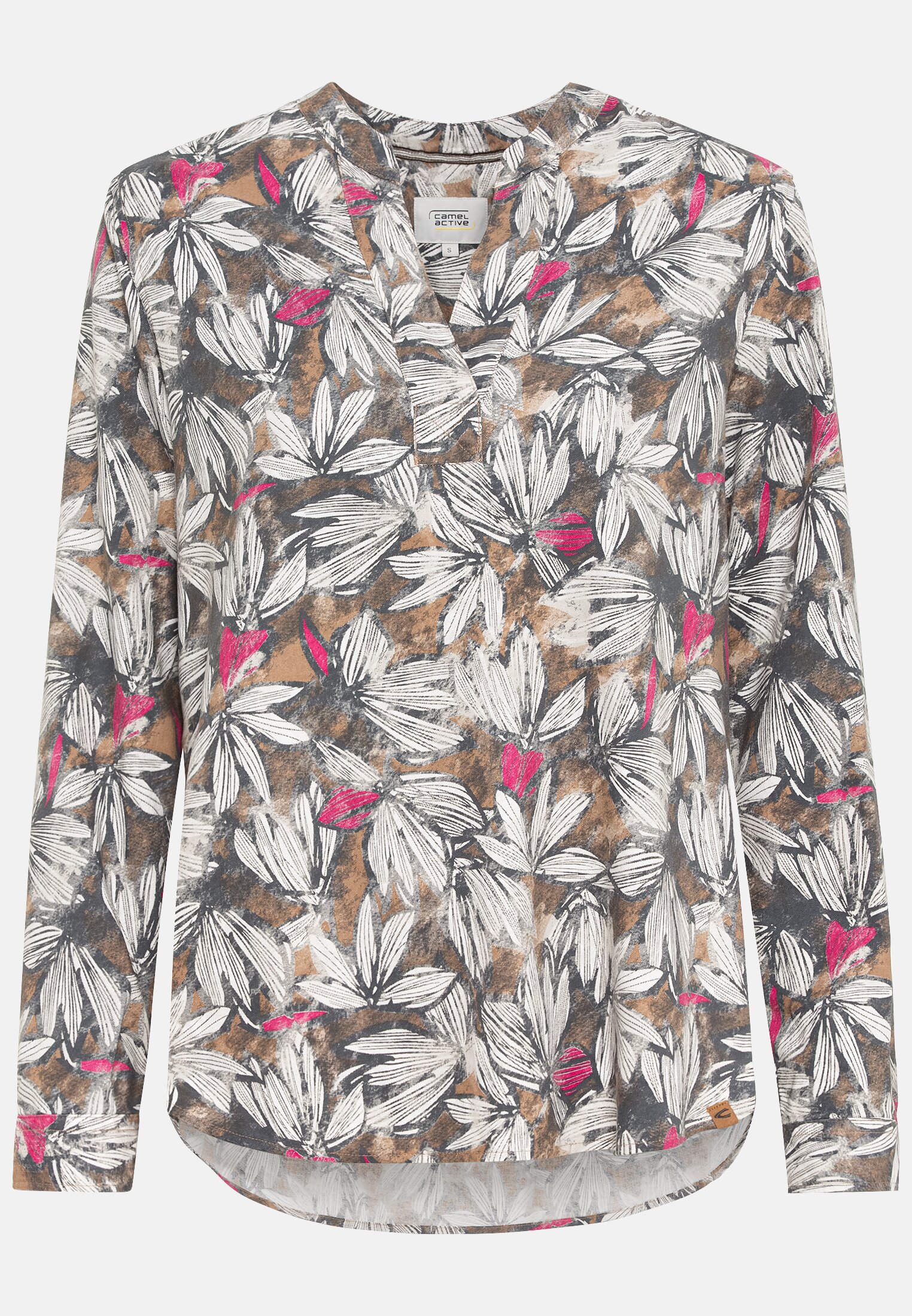 Camel Active Slip-on blouse with floral all-over print