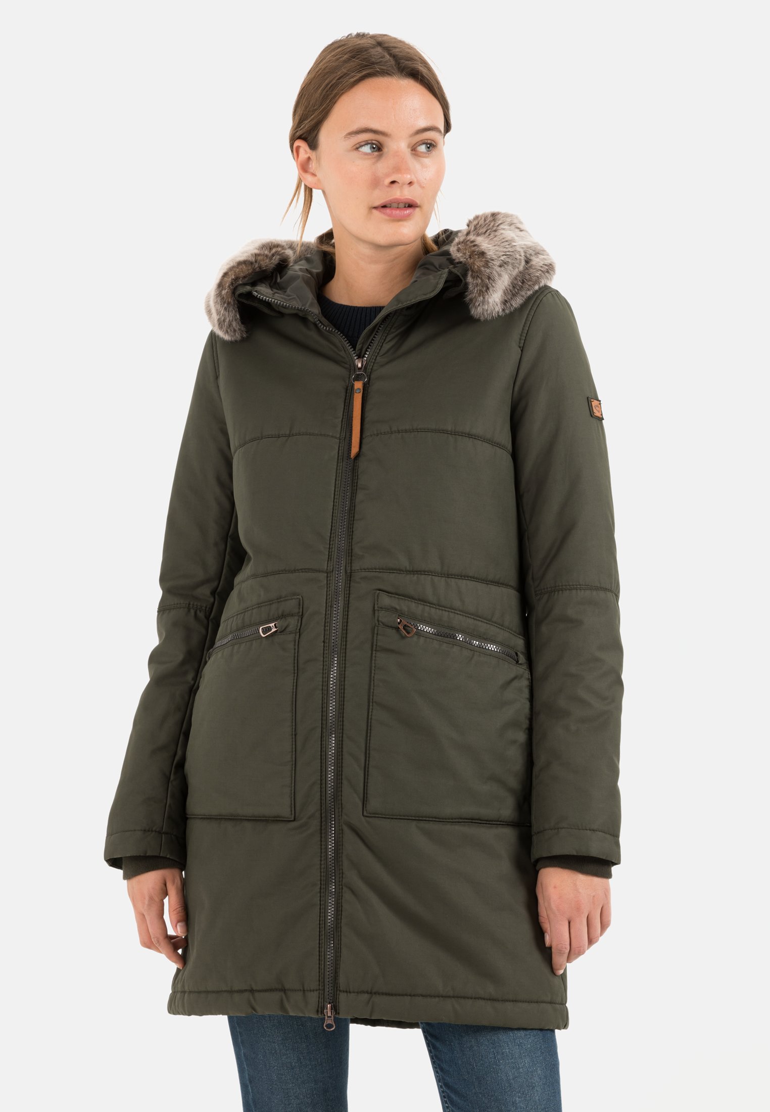 Camel Active Parka with slit pockets at chest height