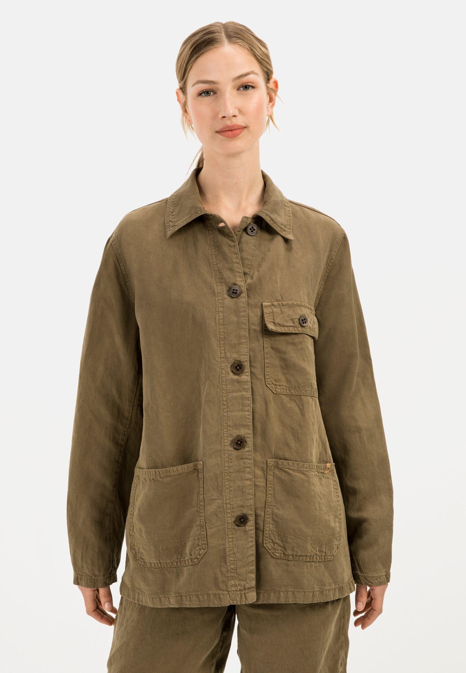 Camel Active Overshirt made from a lyocell linen mix