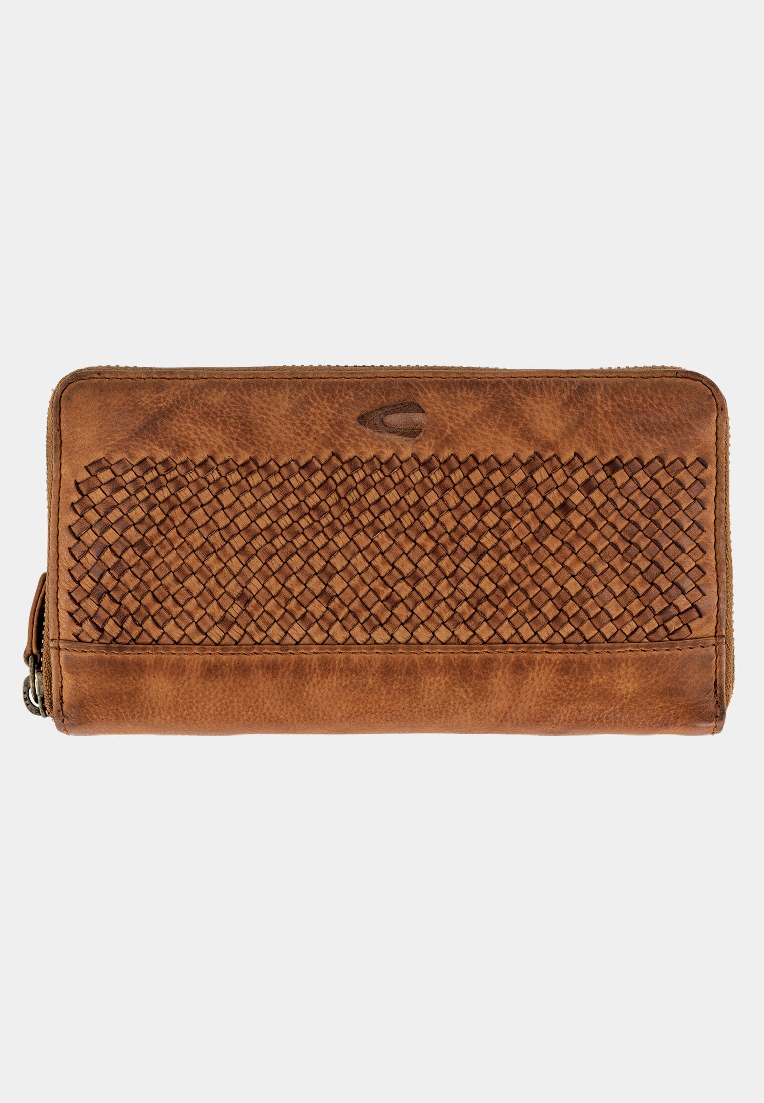 Camel Active Long zip wallet with hand woven leather details