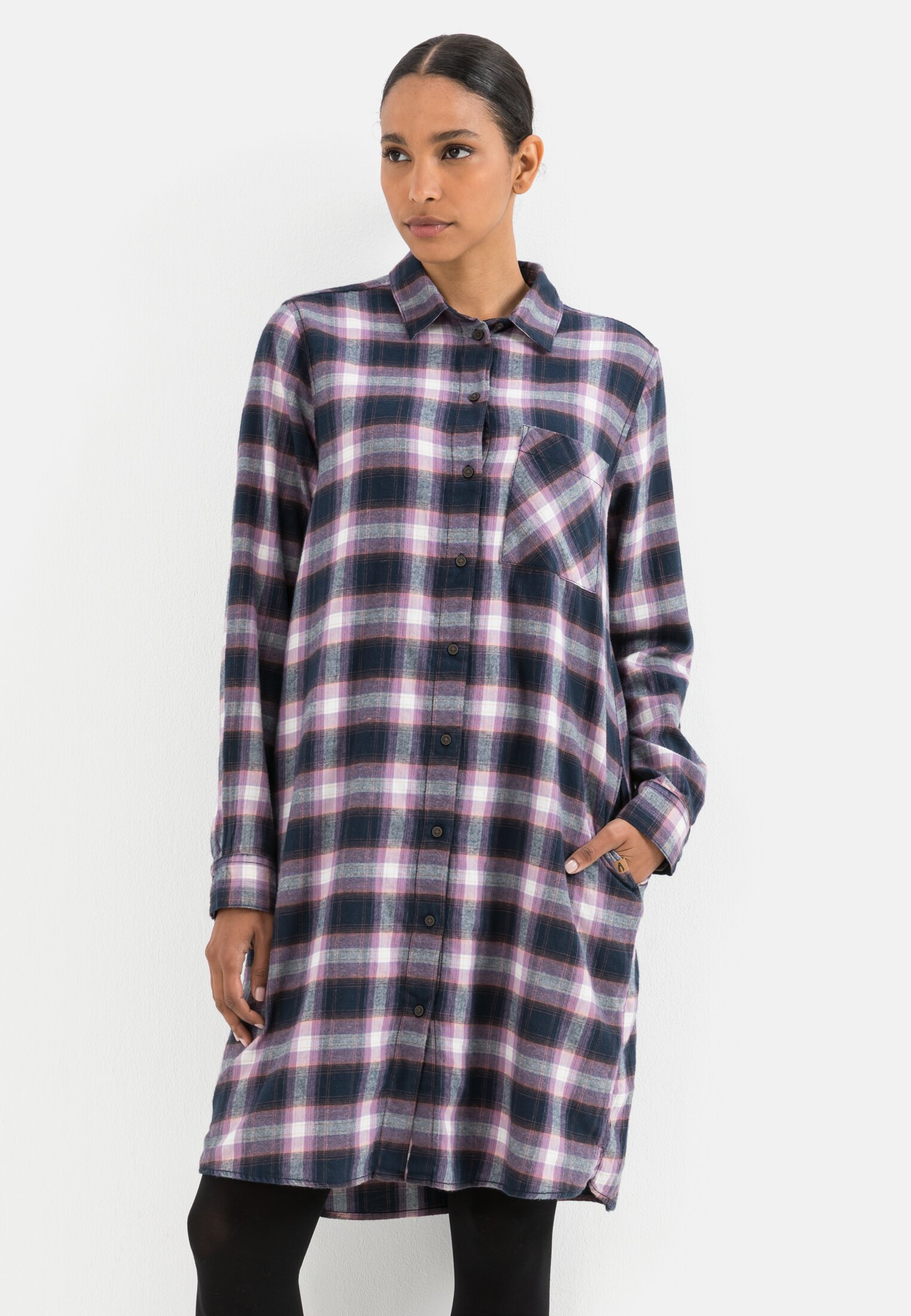 Camel Active Blouse dress with check pattern