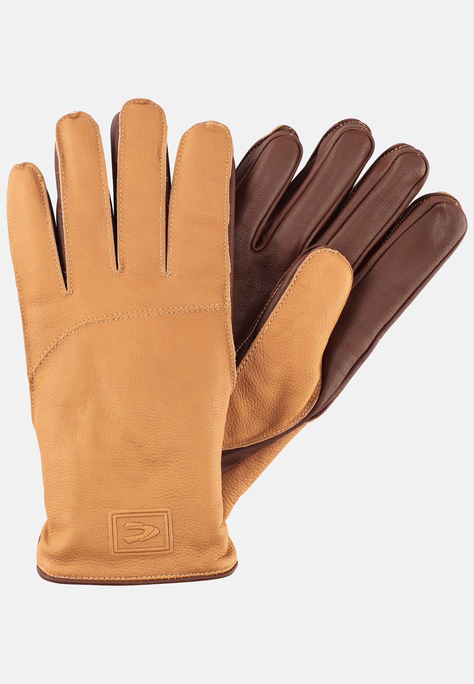 Camel Active Leather gloves with teddy lining
