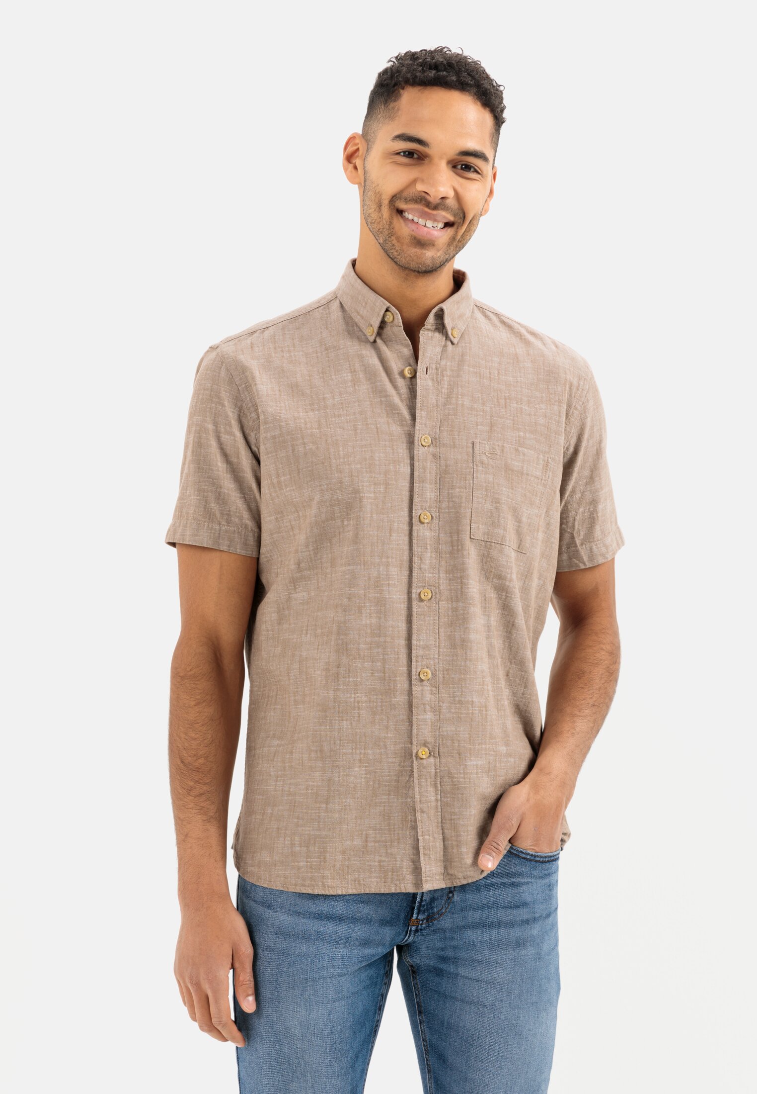 Camel Active Short sleeve shirt in pure cotton