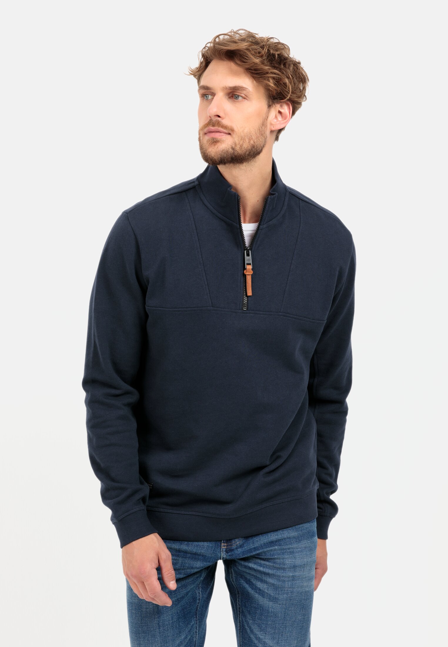Camel Active Sweatshirt with stand-up collar