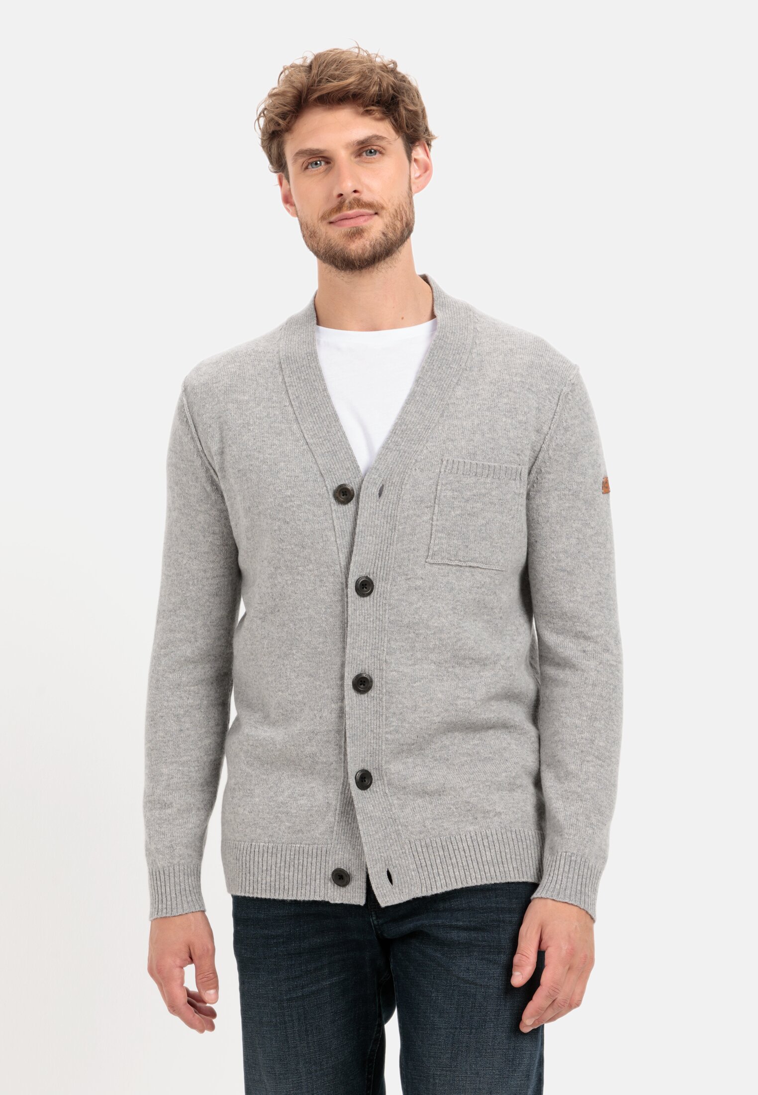 Camel Active Cardigan made of pure lambswool