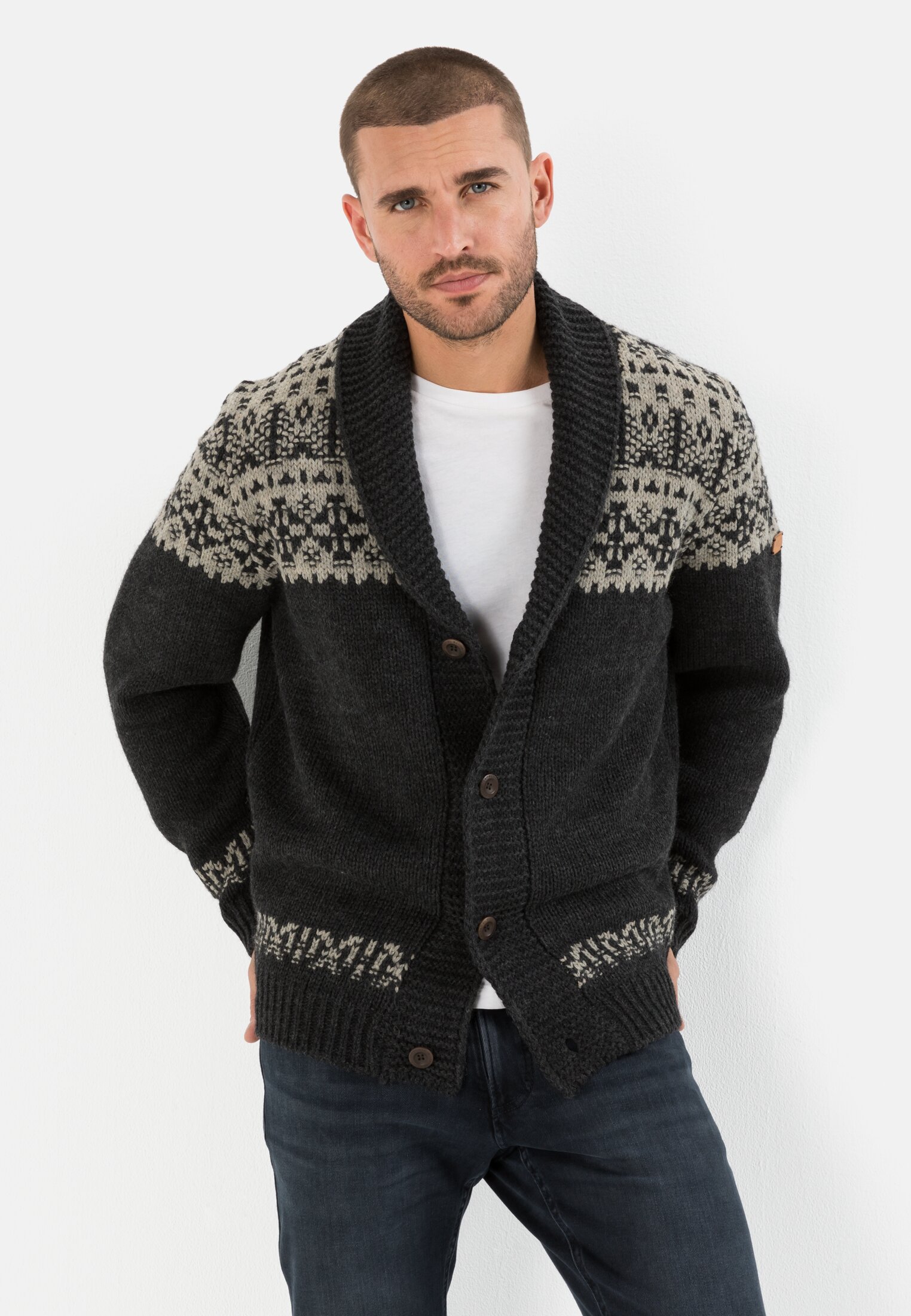 Camel Active Cardigan in a comfortable wool mix