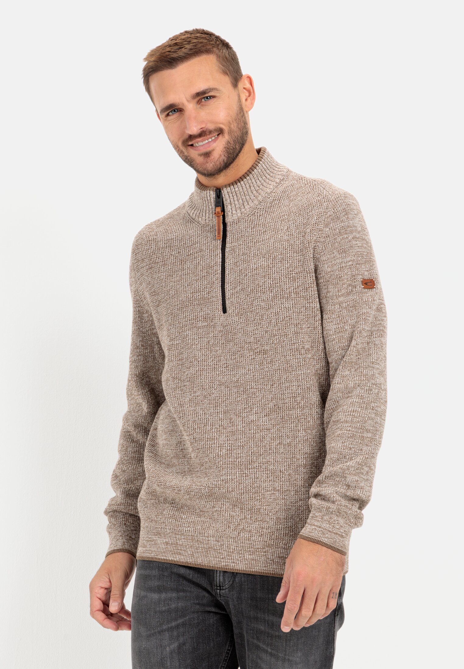 Camel Active Fine knit Troyer made from cotton mix
