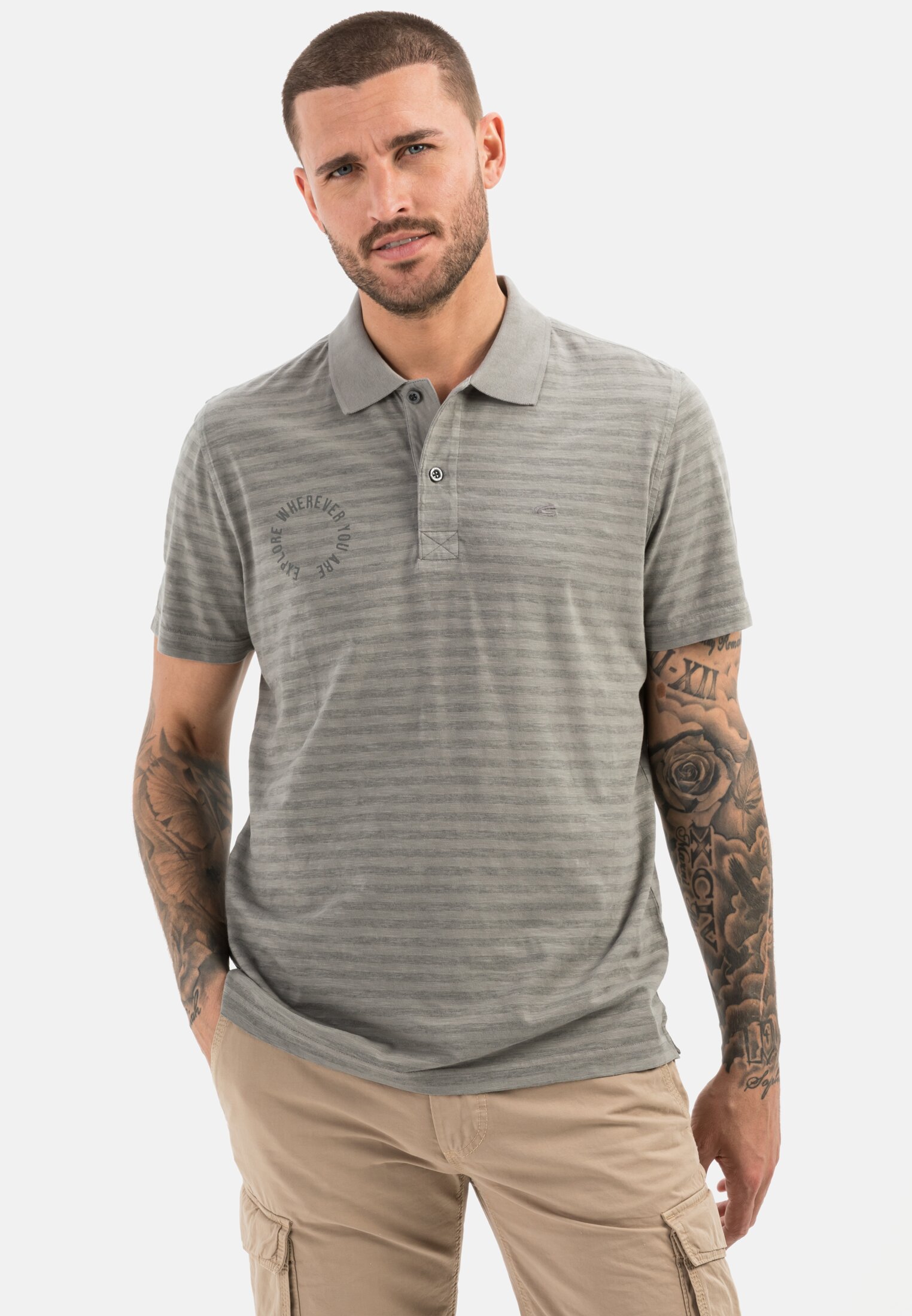 Camel Active Shortsleeve Poloshirt with placed print