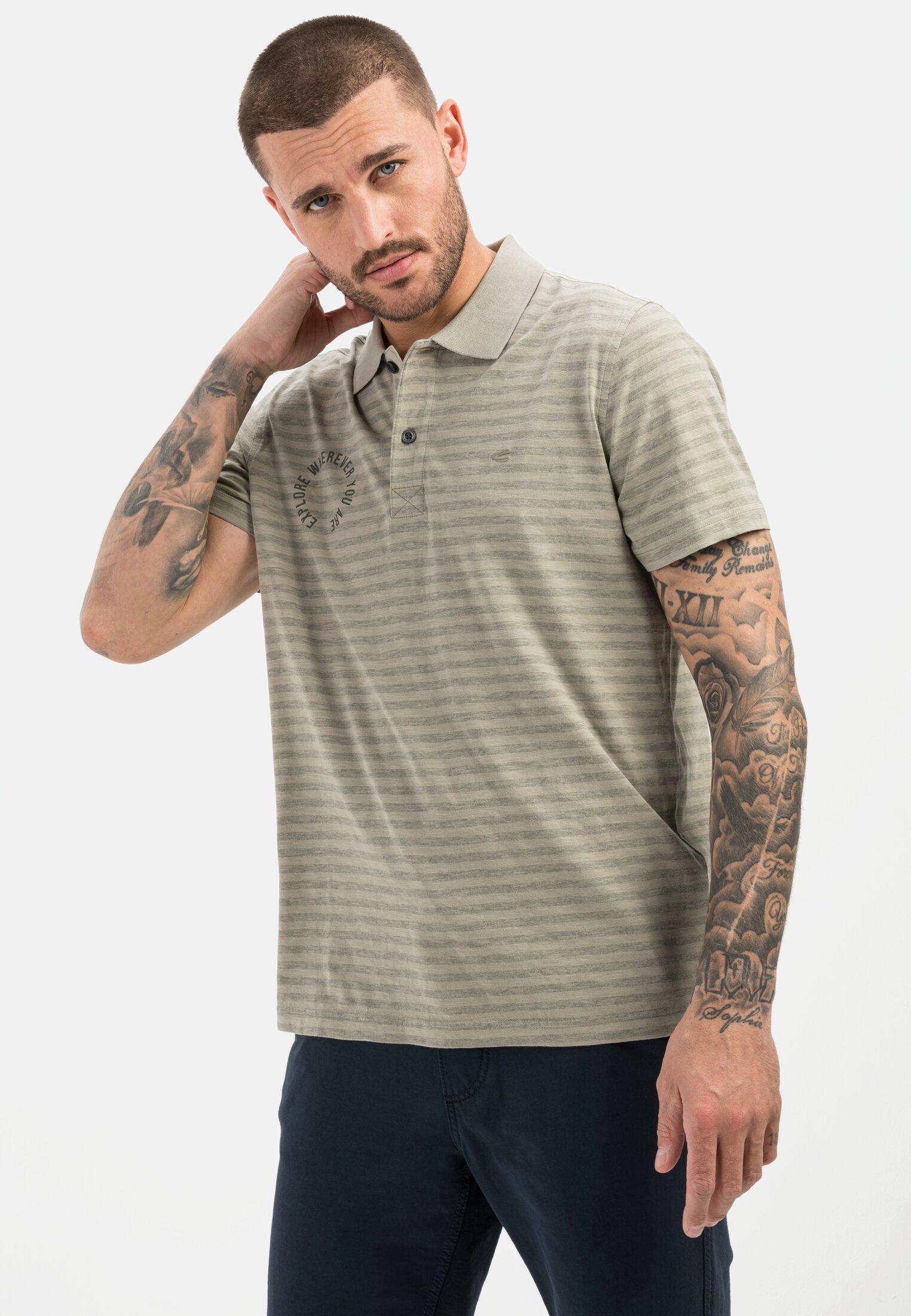 Camel Active Shortsleeve Poloshirt with placed print