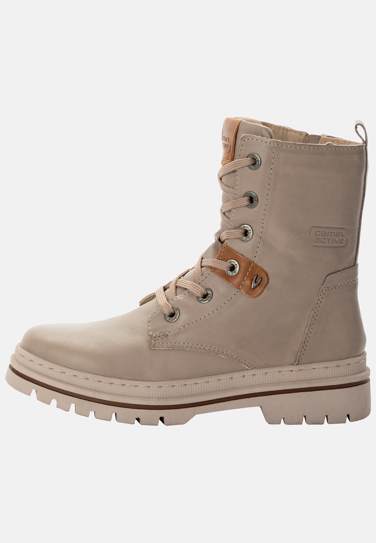 Camel Active Lace-up boot made from cowhide nubuck leather